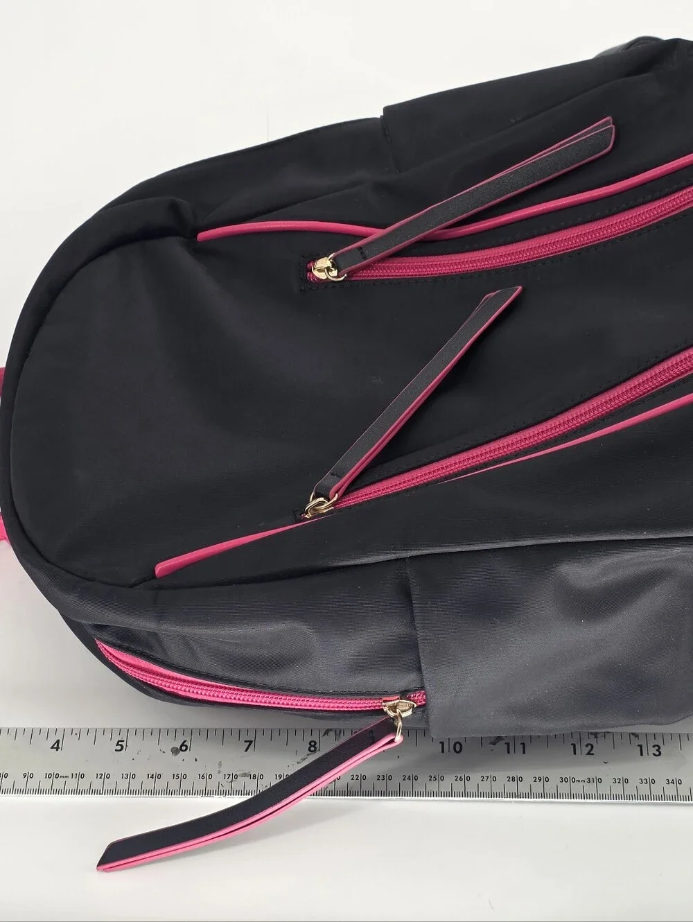 Like Dreams LD Black Nylon Mini Backpack Pink Accents New Without Tags